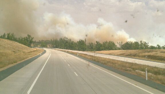 bushfires - roads closed